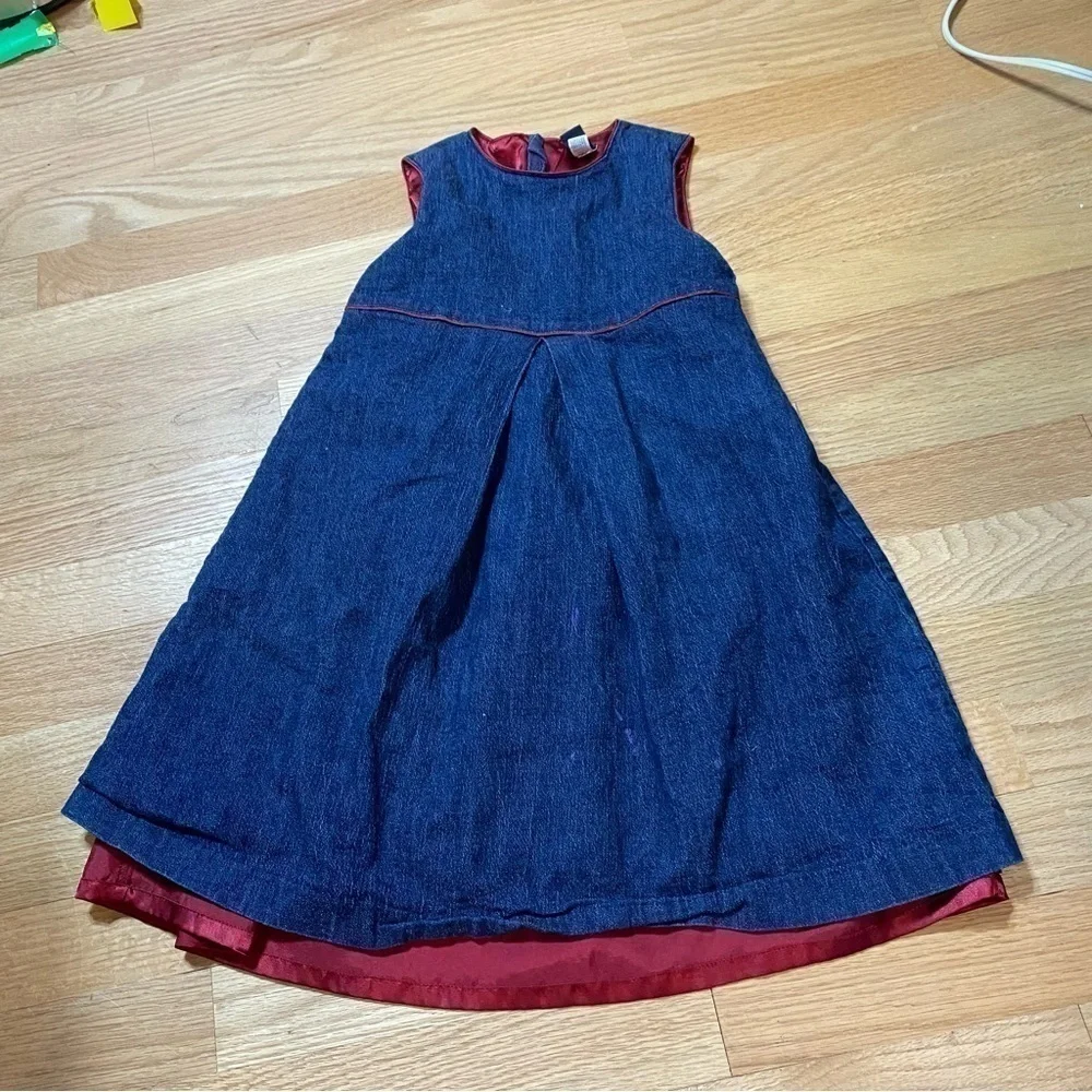 Sz 5 5T Dress Bundle Children’s Place Gap Gymboree Denim Blue Pink Floral